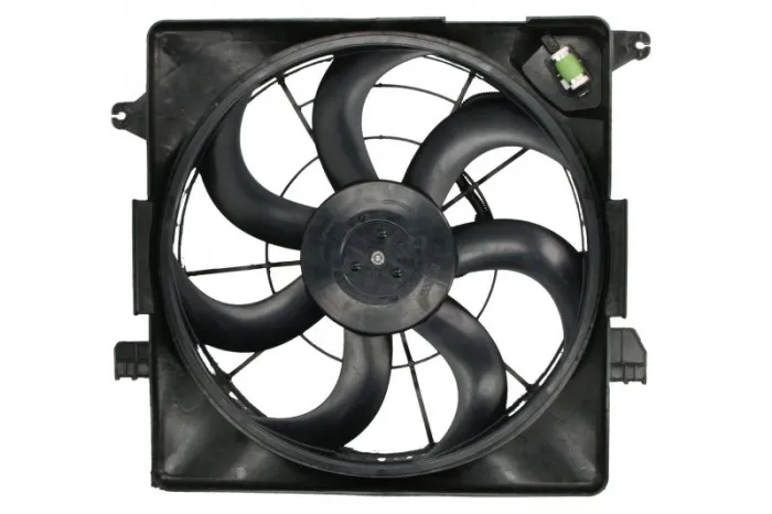 Ventilator radiator (cu carcasa) potrivit HYUNDAI IX35; KIA SPORTAGE III 2.0D 08.09-12.16