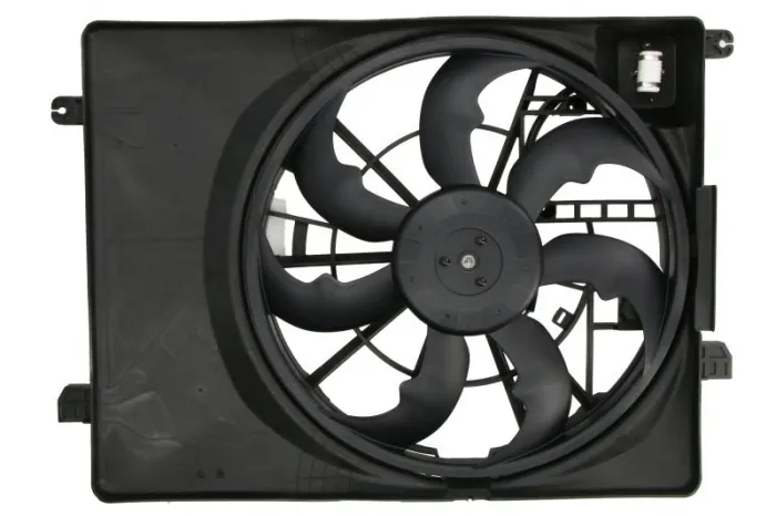 Ventilator radiator (cu carcasa) potrivit HYUNDAI IX35, TUCSON; KIA SPORTAGE IV 2.0 2.0D 2.4 11.13-09.22