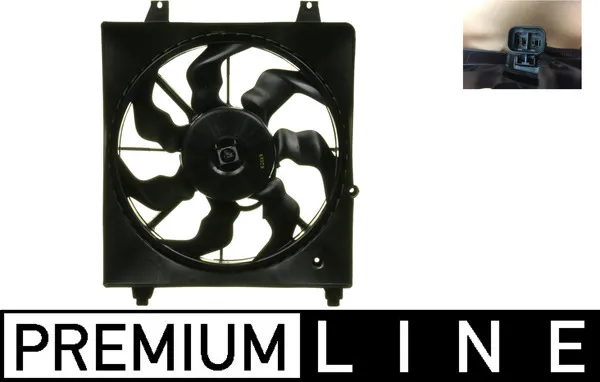 Ventilator radiator (cu carcasa) potrivit HYUNDAI SANTA FE II, SANTA FE II SUV 2.2D 2.7 11.05-12.12