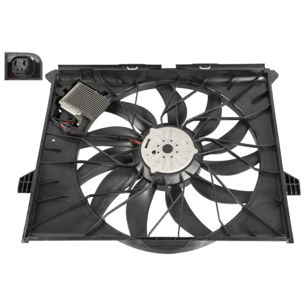 Ventilator radiator (cu carcasa) potrivit MERCEDES GL (X164), M (W164), R (W251, V251) 3.0D 4.7 5.5 07.05-12.12