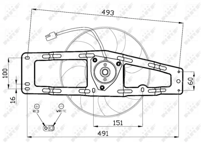 Ventilator radiator (cu carcasa) potrivit RENAULT TWINGO I 1.2 08.04-06.07