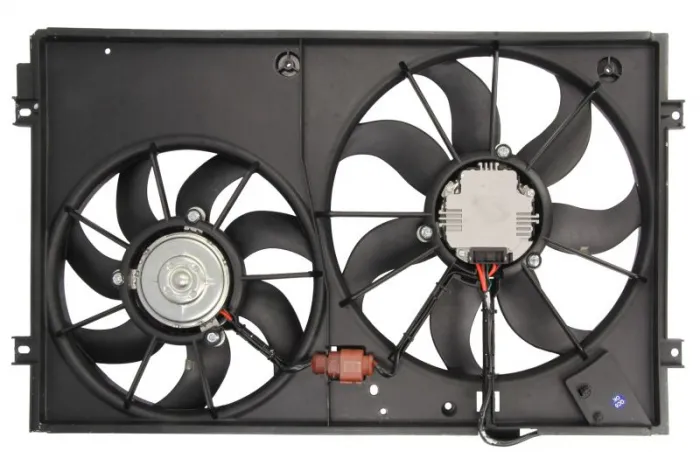 Ventilator radiator Dreapta Stanga (cu carcasa) potrivit AUDI A1, A3; SEAT ALTEA, ALTEA XL, IBIZA IV, IBIZA IV SC, IBIZA IV ST, LEON, TOLEDO III; SKODA FABIA II, OCTAVIA I 1.2-3.6 08.00-