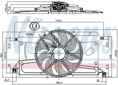 Ventilator radiator FORD C-MAX, FOCUS C-MAX, FOCUS II 1.4-2.0D intre 2003-2012