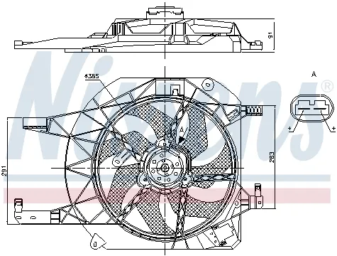 Ventilator radiator NISSAN PRIMASTAR; OPEL VIVARO A; RENAULT TRAFIC II 1.9D-2.5D dupa 2001