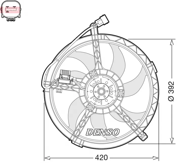 Ventilator radiator potrivit MINI (R56), CLUBMAN (R55), COUNTRYMAN (R60), PACEMAN (R61) 1.6 1.6D 11.06-10.16