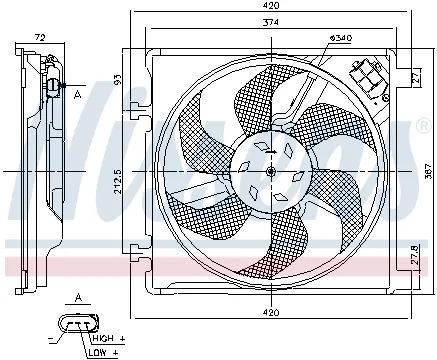 Ventilator radiator SEAT MII; SKODA CITIGO; VW LOAD UP, UP 1.0 1.0CNG Electric dupa 2011