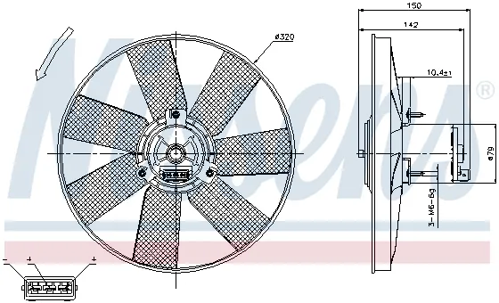 Ventilator radiator VW CORRADO, GOLF III, GOLF IV, PASSAT, POLO, POLO CLASSIC, VENTO 1.4-2.0 intre 1988-2002