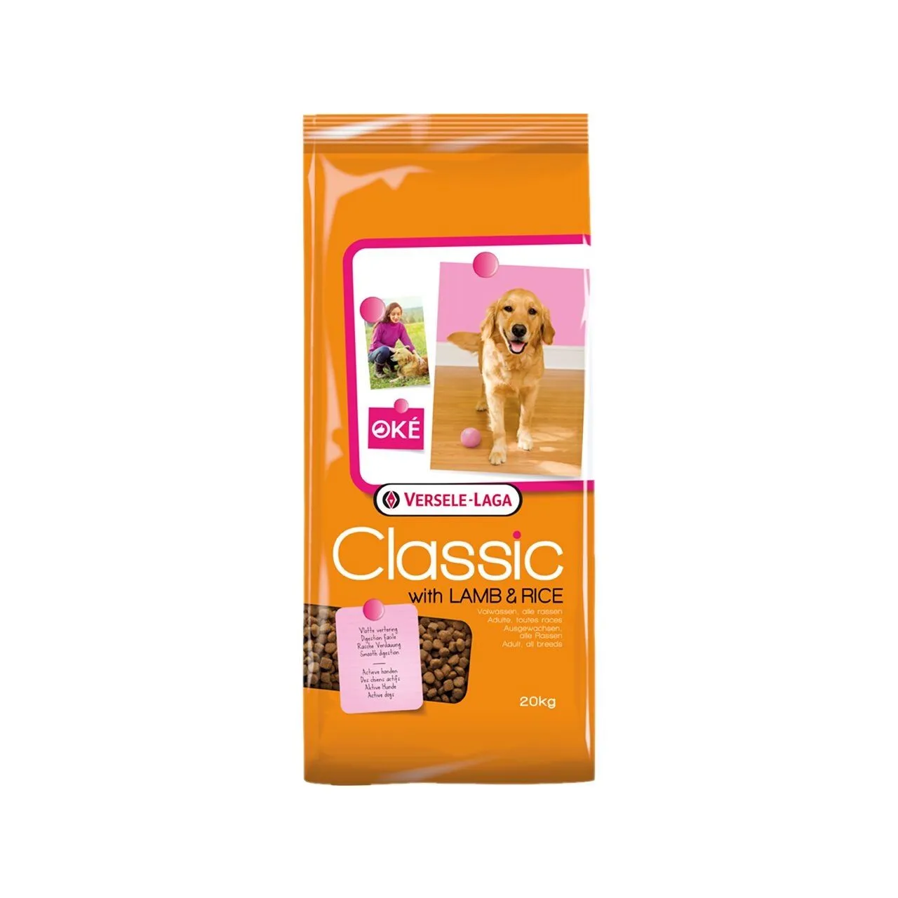 Hrana uscata caini, Versele-Laga Oke Classic Lamb & Rice, 20 kg