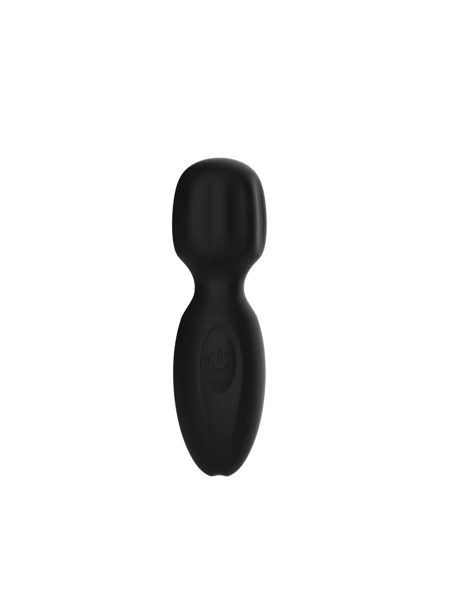 Vibrator Mini Wand Thrill, 10 Moduri Vibratii, Silicon Lichid, USB, Negru, 11 cm, Passion Labs