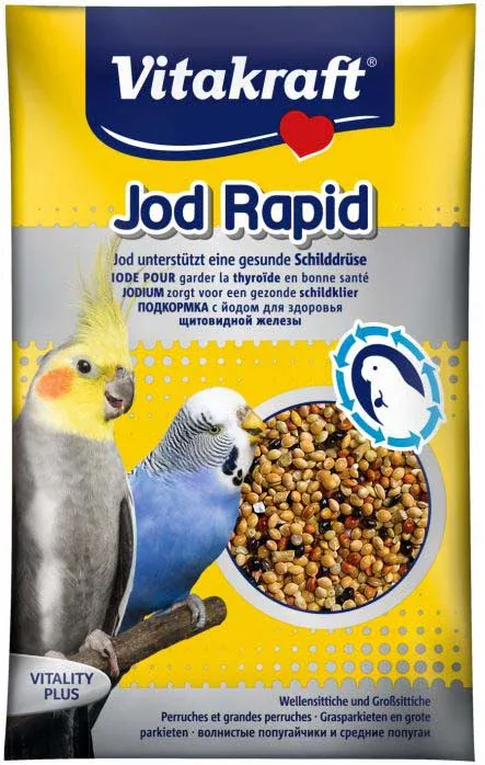 VITAKRAFT Vitamine pentru peruşi şi nimfe, perle cu iod 20g