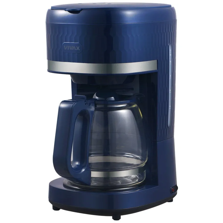 VIVAX Cafetiera VIVAX CM-100812B Vintage, 1080W, 1.5 L, Mentinere temperatura, Filtru detasabil, Albastru