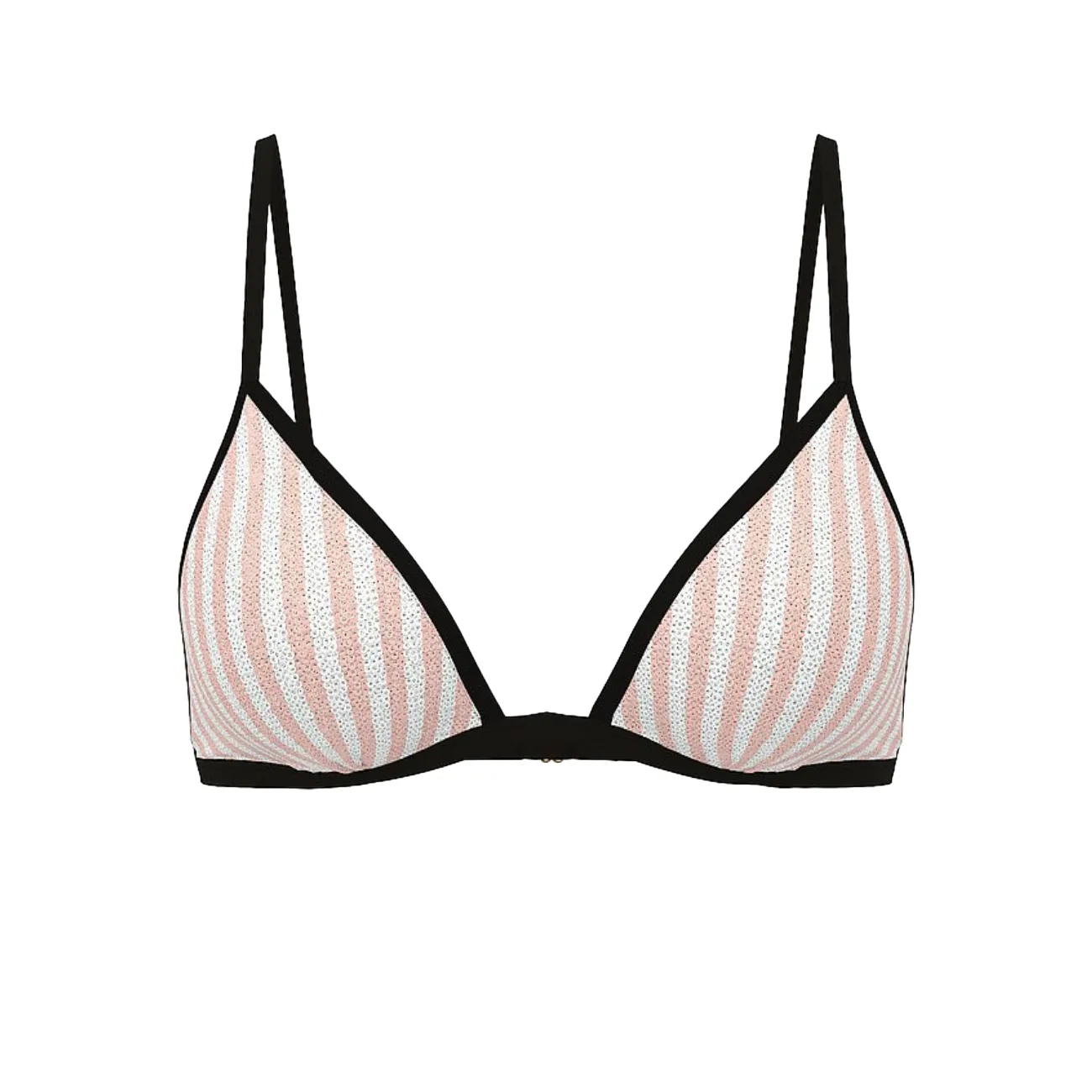 Vs heritage stripe sequin triangle bikini top - iconic pink stripes Xs