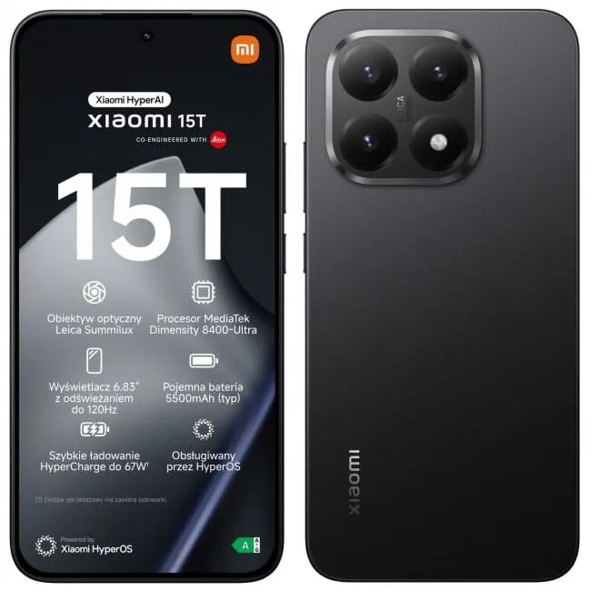 Xiaomi Telefon mobil Xiaomi 15T, 12GB RAM, 512GB, Dual SIM, 5 G, Negru