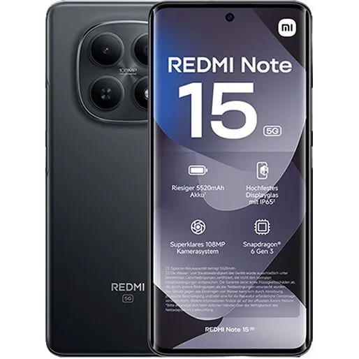 Xiaomi Telefon mobil Xiaomi  Redmi Note 15, 6.77“ , Dual SIM, 5G, 8GB RAM, 256GB, Negru