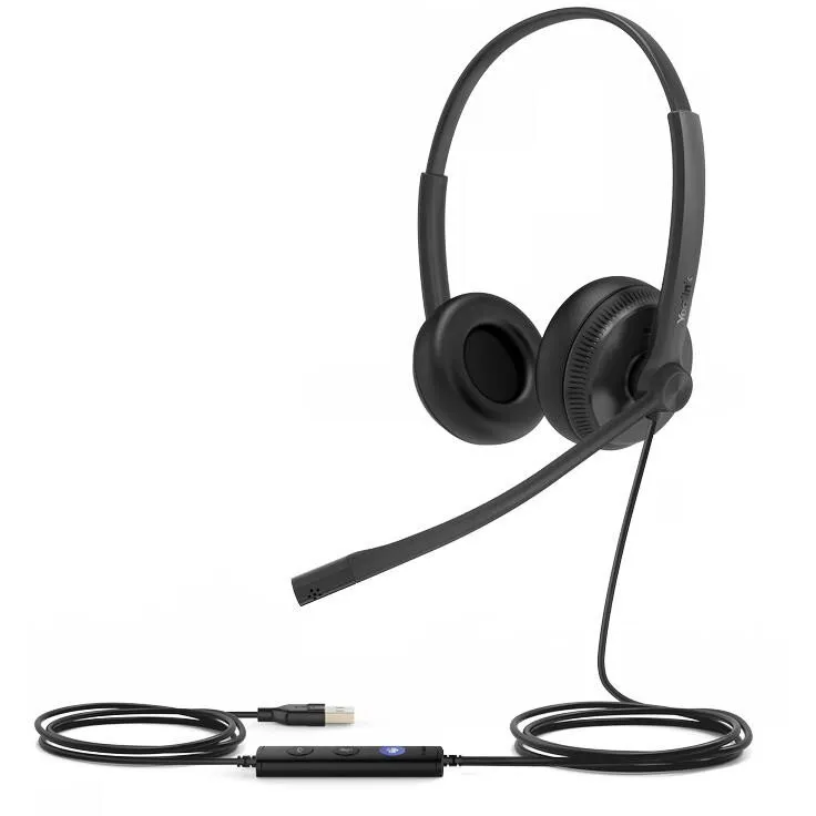 YEALINK Yealink UH34 Casti duble pentru ambele urechi cu conector USB pentru echipe