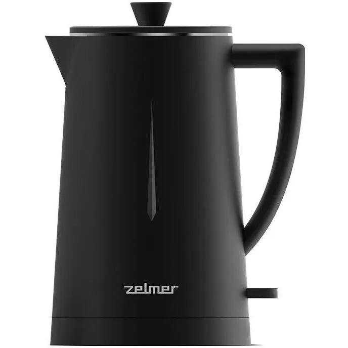 ZELMER Fierbator de apa Zelmer ZCK8020B, capacitate 1.7 l, 1500 W, Capac detasabil, Pereti dubli, Negru