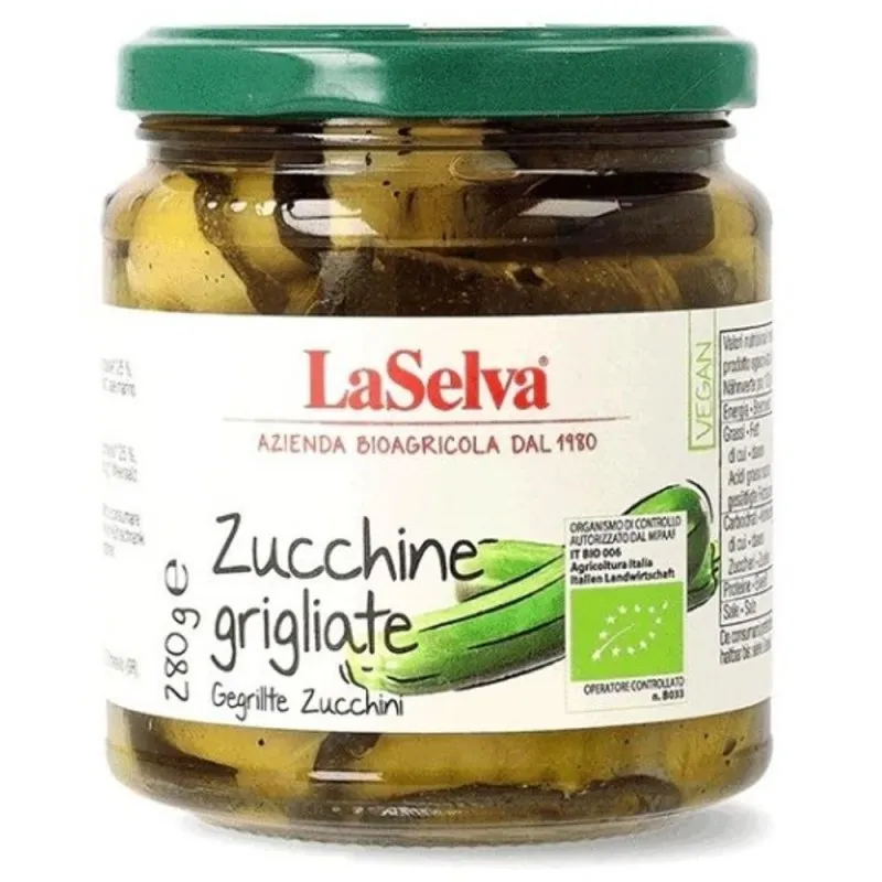 Zucchini Bio la Gratar in Ulei, 280 g, La Selva
